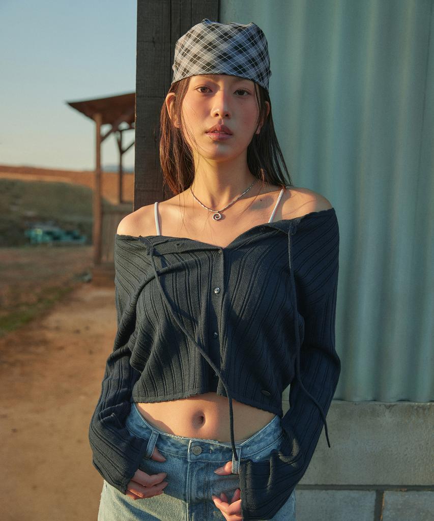 WHO.A.U Skashi Ribbon Cardigan / Whckg2443F