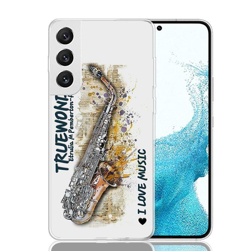 Music Saxophone Instrument For Samsung Galaxy A17 A16 A15 A14 A13 A56 A55 A54 A53 Phone Case A36 A35 A34 A33 A26 A25 A24 A23 A05