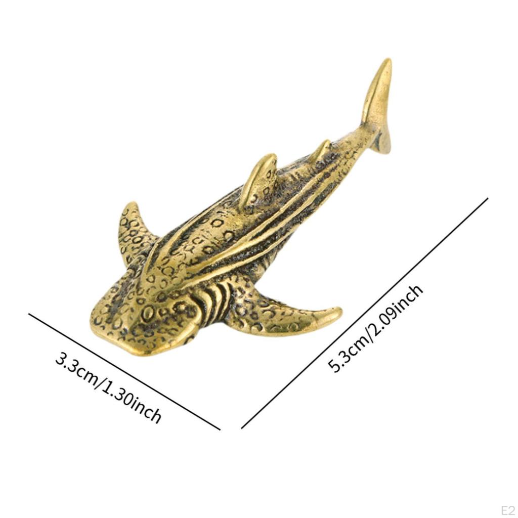 Mini Shark Model Sea Animal Ornament Decorative Handmade Collectible Sculpture for Home