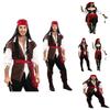 Klassisches Karibischer Piratenmann Kostüm für Erwachsene Perfekt für Halloween Cosplay