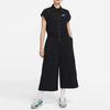 Nike Solid Color Casual Micro Logo Printed Short Sleeve Jumpsuit Women Jumpsuits Black DR5627-010