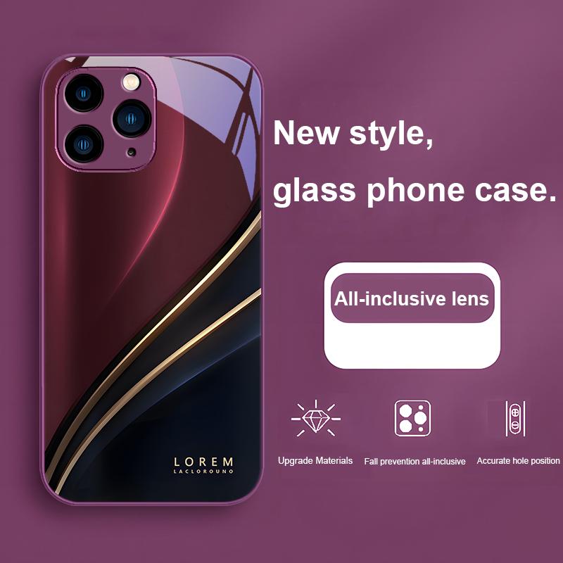 

Градиентный Lorem Черный для iPhone 15 14 13 12 11 Pro Max X XS XR 7 8 Plus 2020 22 SE Черный чехол из закаленного стекла для телефона For iPhone 14 ProMax