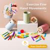 Baby Montessori Toys Rainbow Color Sorting Fine Motor Toy Shape Matching Sensory Toys Early Educational Puzzle Toys For Toddlers