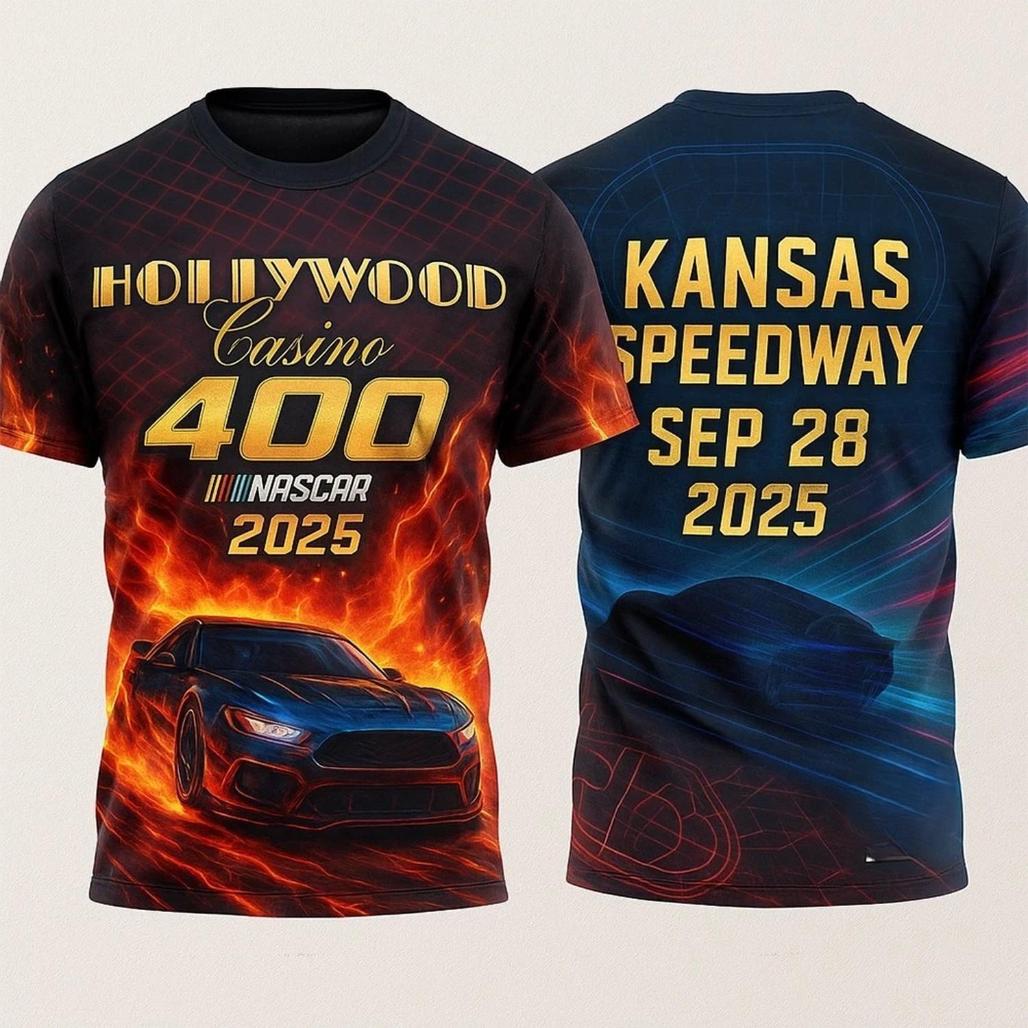 Hollywood Casino 400 Nascar 2026 Kansas Speedway Shirt 3D XL