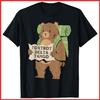 Bear Foxtrot Delta Tango Funny Bear Black Cotton T-Shirt S-5XL