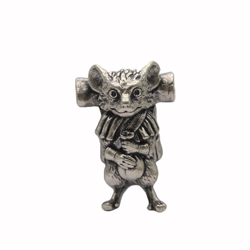 Rat Traveler Brass Knife Beads Animal Mouse EDC DIY Paracord Woven Bracelets Lanyard Pendants Accessories Outdoor Tool Hangings