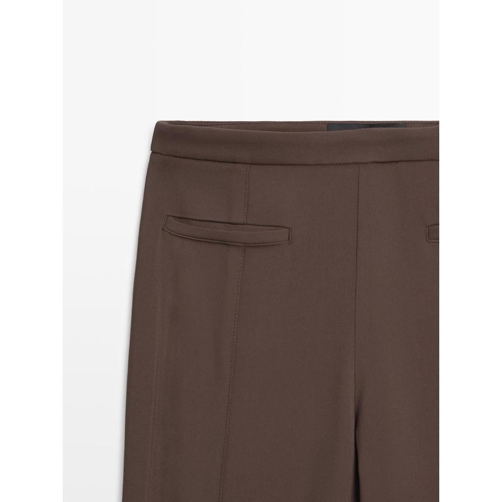 Masimodutti Pocket Detail Bell-Bottom Pants