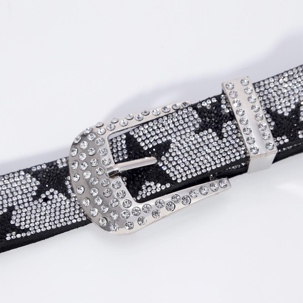 Women's Fashion Diamond Inlaid Star Belt, Luxury Creative Belt, Hip Hop Punk Rock Style Y2k Belt,Suitable For Both Men And Women