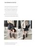 Sinan Retro British Plaid High-Waisted Wide-Leg Wool Shorts SN8521