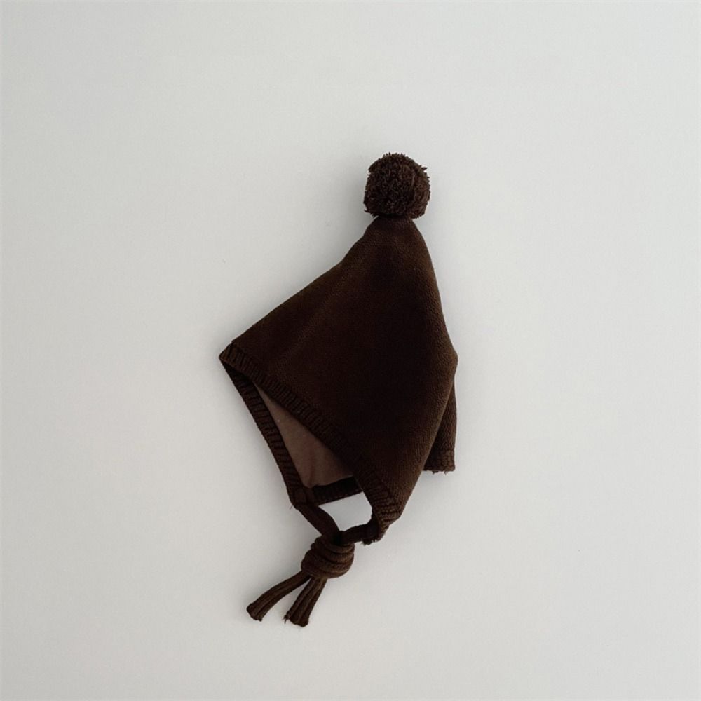 Knit Ear Protection Caps Thickned Toddler Bonnet Cap Fashion Pom Baby Hat