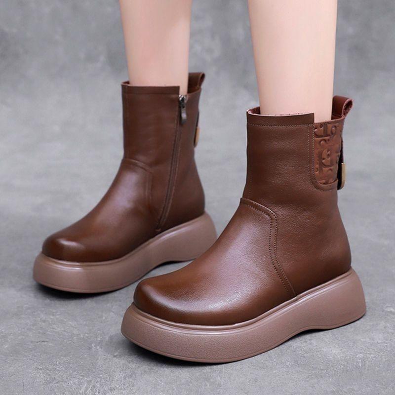 Snow Boots Women's 2025 Winter New Warm and Non-slip Short Boots Soft-soled High-top Thickened Thick-soled Waterproof Velvet Cotton Shoes