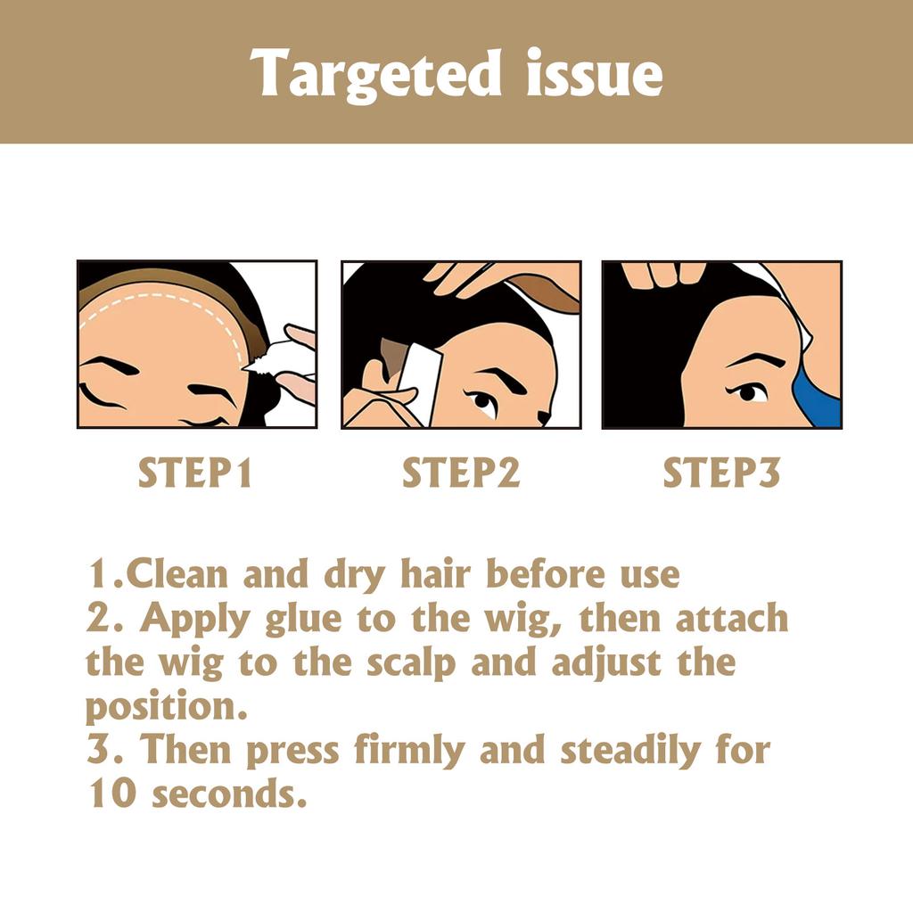 Hoegoa For Wigs Scalp Hairline Lace Headpiece Gentle Invisible Easy To Dry Wig Adhesive Glue