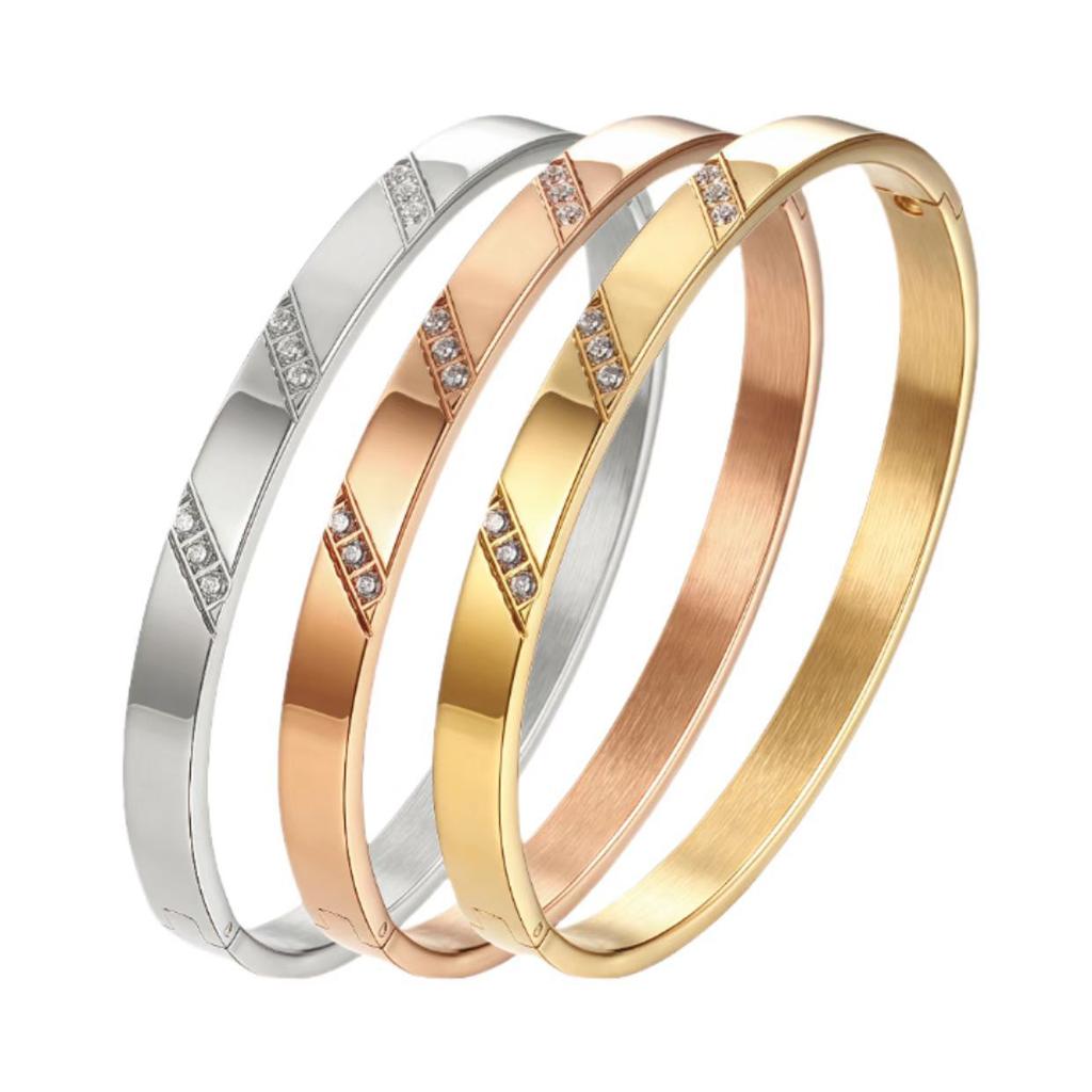 European and American Ladies Buckle Bracelets Elegant, Simple, Light Luxury, High-end