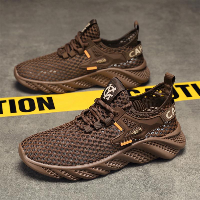 

Новые модные мужские весенне-летние низкие удобные туфли дышащие повседневные кроссовки 44 коричневый