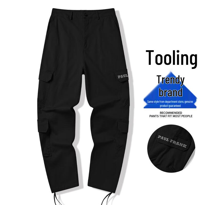 Paul Frank Men s Loose Straight Multi-Pocket Casual Pants L