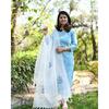 Damen Bollywood Kurta Hose Dupatta Set Indische Partykleidung Oberteil Tunika Kurti Kleid VSO-1729 c