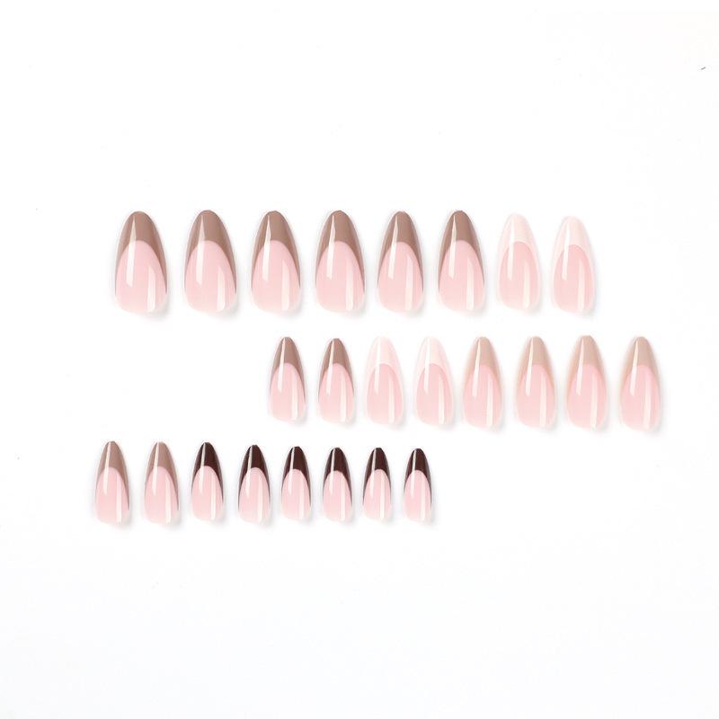 French Four-Color Wearable Press-On Nails: Ready-Made Manicure for Autumn/Winter