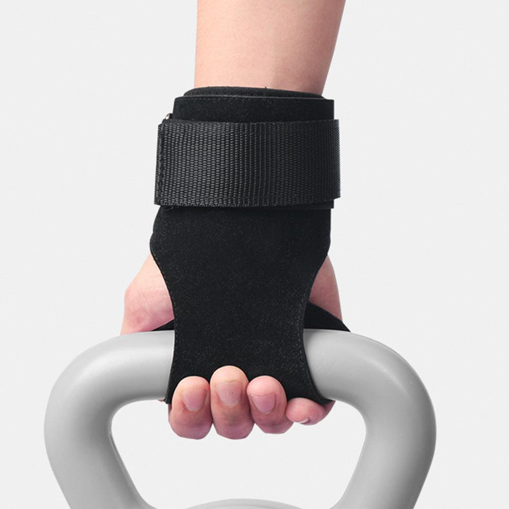 Leather Gym Gloves Grips Training Fitness Sports Hand Protector for Men Women