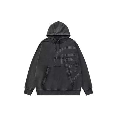 CLOT Kungfu Collection Sweatshirts Unisex Charcoal Black Hooded Thickened Regular CTHD23F31041