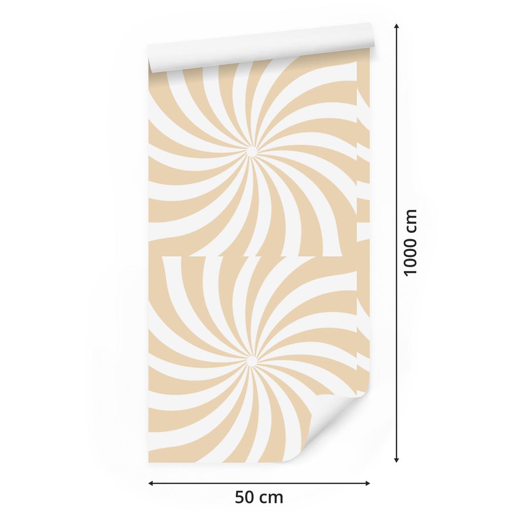 Hippie wallpaper cream background, cream background for living room and bedroom 50x1000