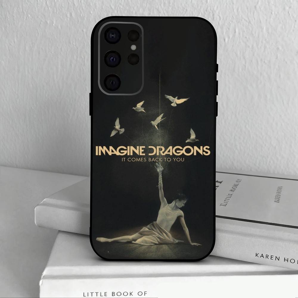 Anthemic BAND Imagine Dragons Phone Case For Samsung S25,24,23,22,30,21,10,9,Ultra,Plus,Lite,FE,4,5 G Soft Black Case
