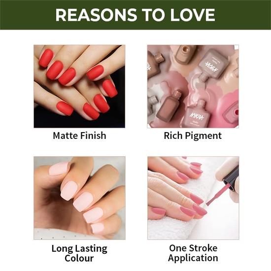 Nykaa Matte Nail Enamel - Emerald Isle (Shade No.118) (9 ml)