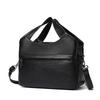 Retro Large Capacity Shoulder Bag Solid Color Messenger Bag PU Commuter Bag