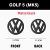 W125For VW Volkswagen Jetta MK5 Golf 1set Glossy Car Front Grill Badge Emblem Stickers Car Logo Accessories For Volkswagen MK6 MK4 M