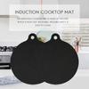 6 Pcs Induction Cooktop Mat Protector Nonslip Silicone Heat Insulation Pad Cook Top Cover Reusable Heat Insulated Mat, Black