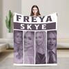 Freya Skye Vintage Fan Warm Blankets Casual Travel Car Bedding Throws Couch Bed Flannel Bedspread Sofa Bed Cover