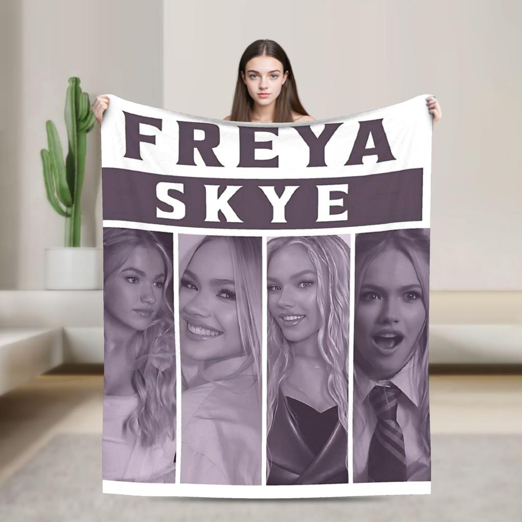 Freya Skye Vintage Fan Warm Blankets Casual Travel Car Bedding Throws Couch Bed Flannel Bedspread Sofa Bed Cover
