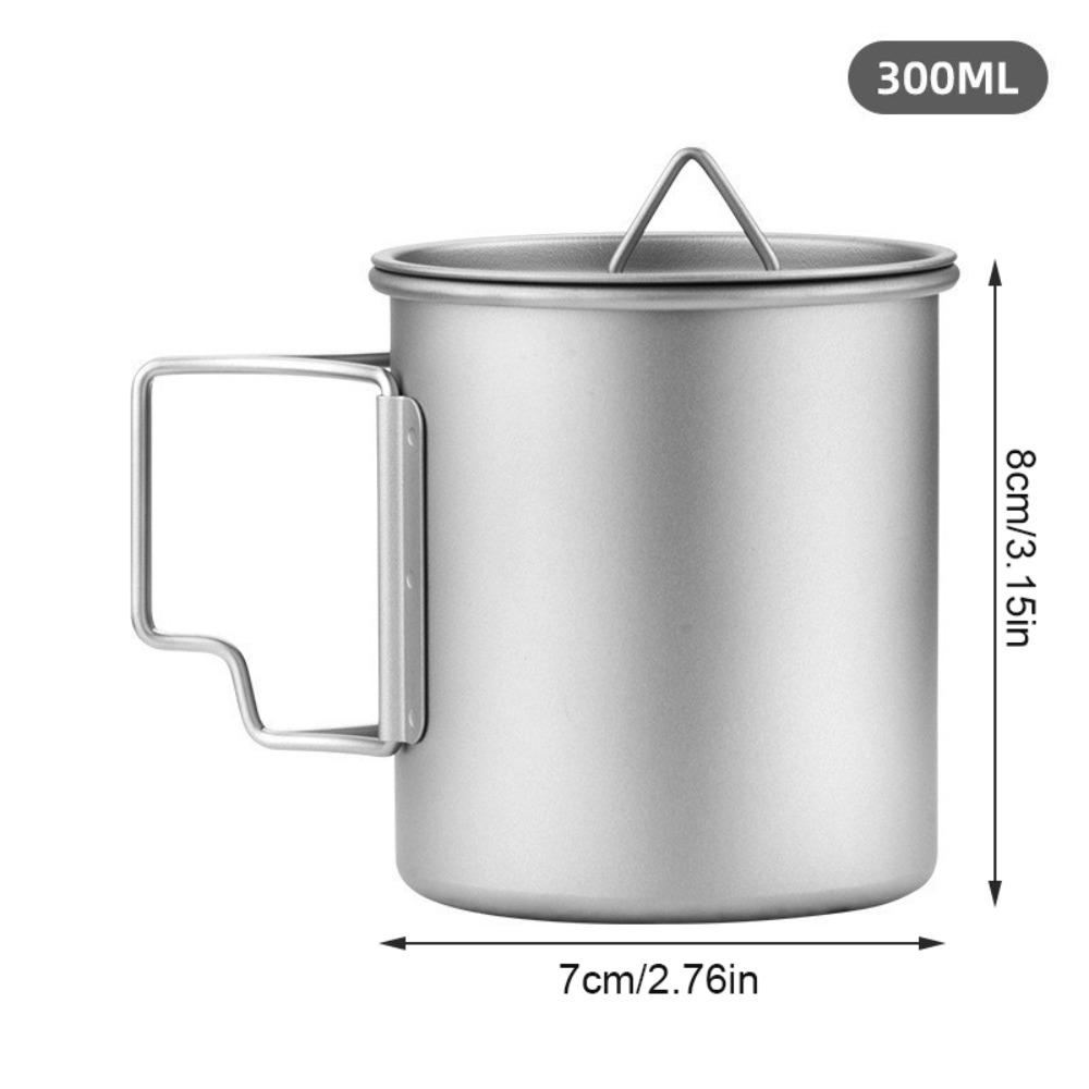 300ML/450ML/750ML Beer Cup Titanium Camping Picnic Mug Lightweight Outdoor Water Cup Camping 300ML