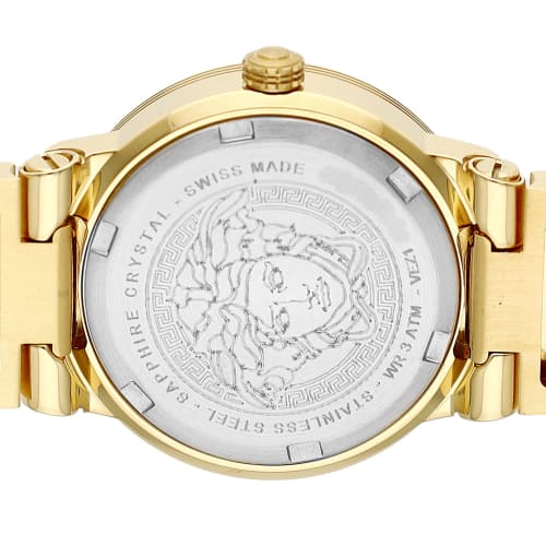 Versace Greca Logo Watch, Red Dial, Stainless Steel, Sapphire Crystal, Quartz Movement, 27mm, VEZ100621, Women's