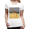 Giraffe Full Body Africa African Animals TShirt for Women Round Neck Streetwear T Shirts Womens Short Sleeve Clothes Tops