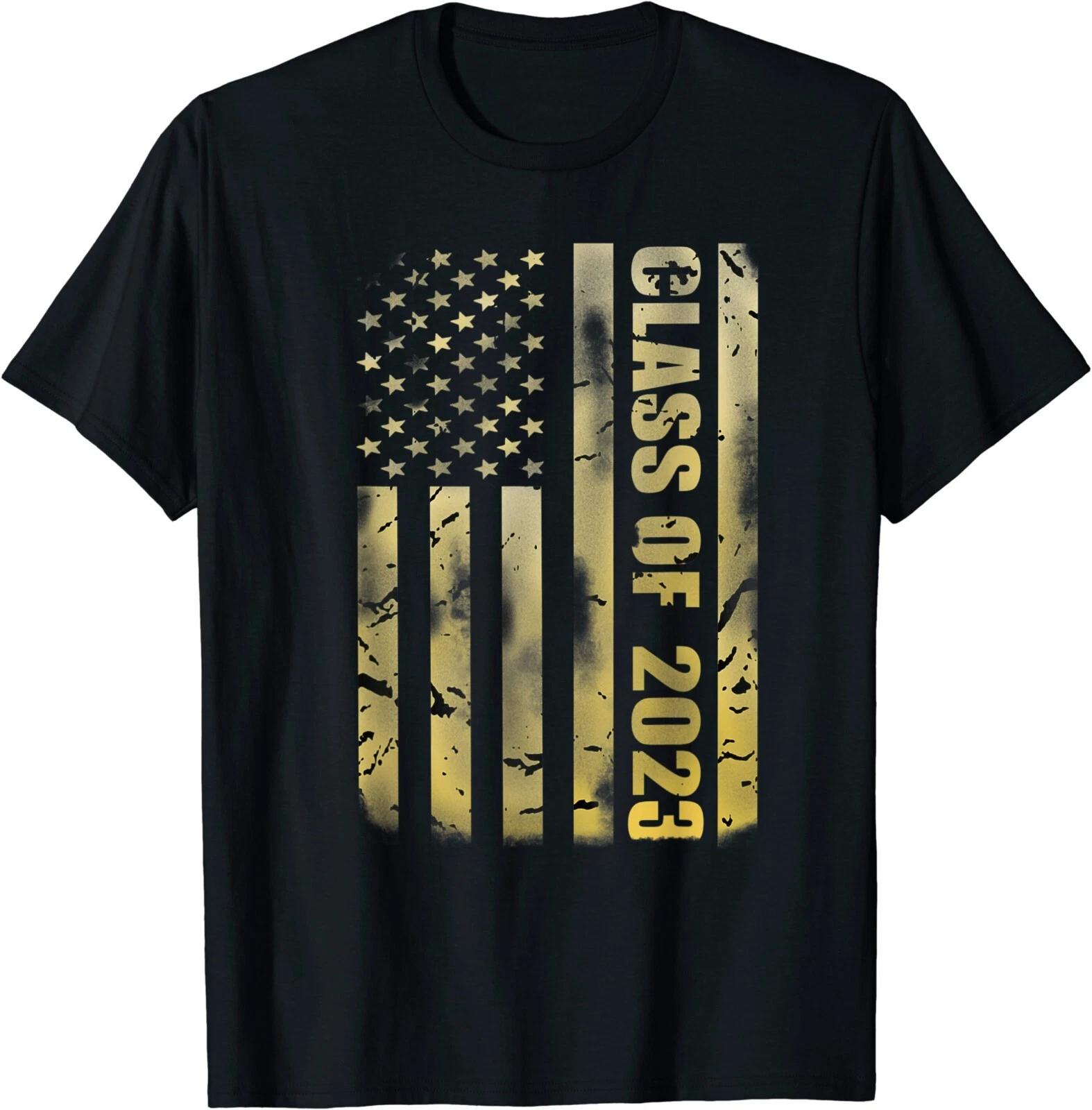 NEW Senior Class of 2023 Graduation Distressed American Flag Great T-Shirt S-3XL XS