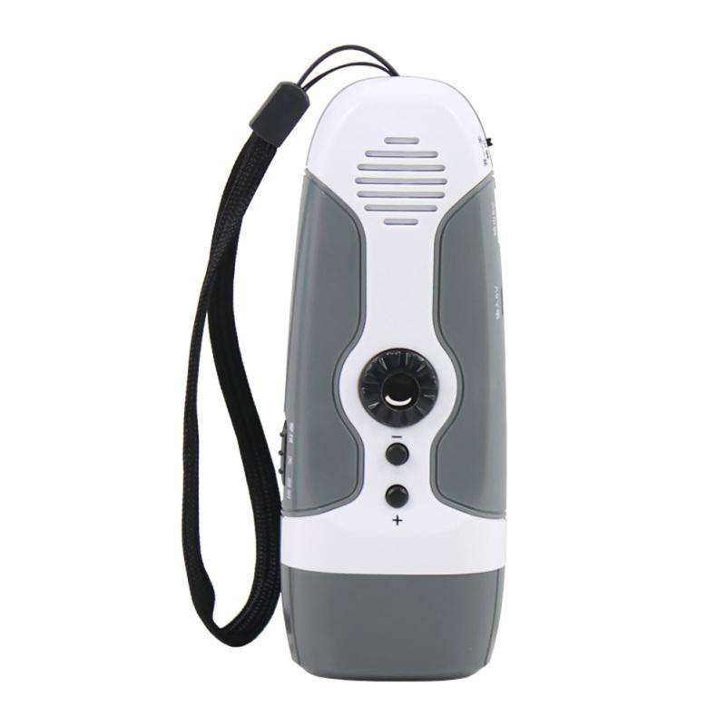 Portable Hand Crank Led Flashlight With Fm Radio Alarm Function Multifunctional Outdoor Emergency