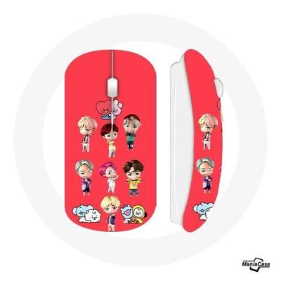 Draadloze Muis - MANIACASE - BTS TinyTAN - Rood - Bluetooth - Wifi USB-stick inbegrepen