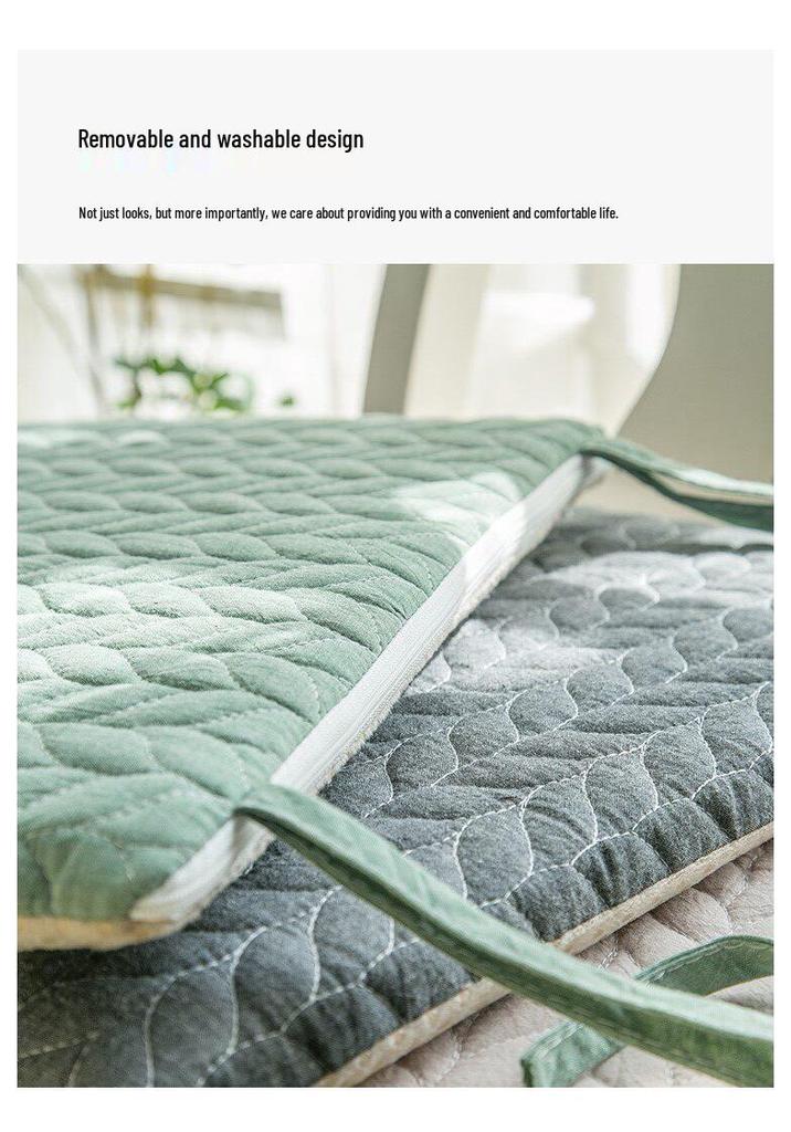 Nordic Japanese Style Non-Slip Thick Cotton Chair Cushion for Dining or Office