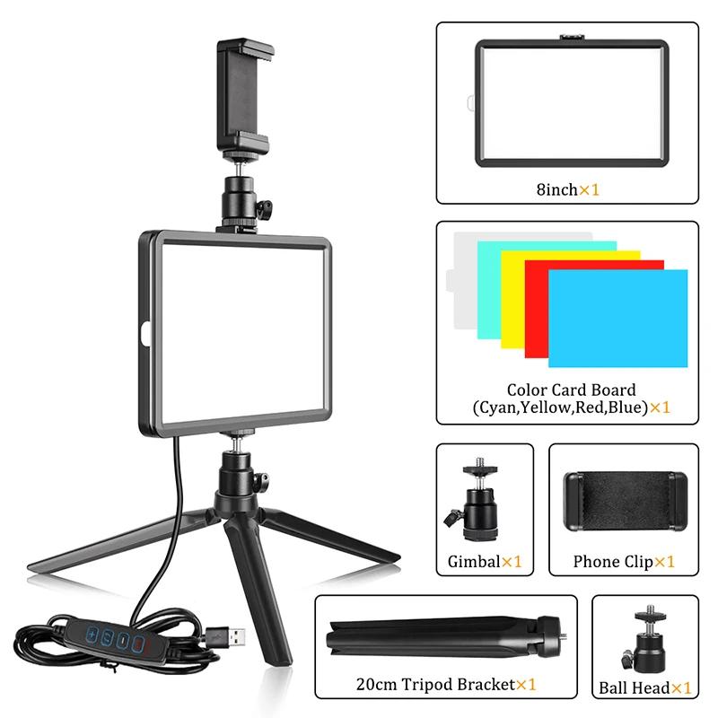 Video LED-Licht Fotografie Beleuchtung Selfie Dimmbare Füllleuchte Mit Stativständer