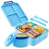 1700ml Lunch Box Microwavable Bento Box Tritan Interlayer Leakproof Storage Box Hermetic Containers Students Adults School