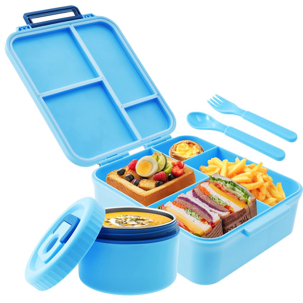 1700ml Lunch Box Microwavable Bento Box Tritan Interlayer Leakproof Storage Box Hermetic Containers Students Adults School