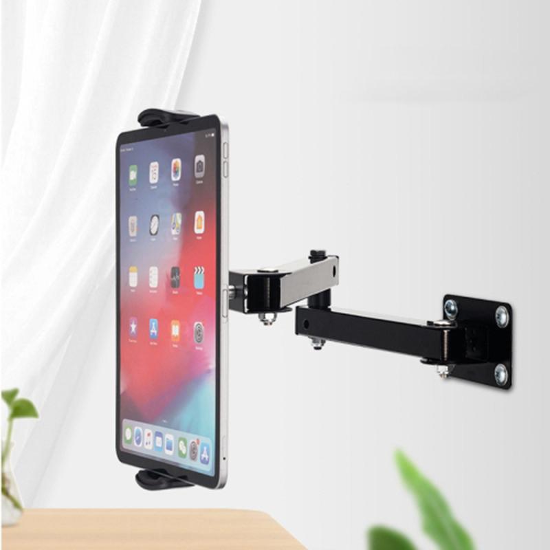 

Wall-Mounted Extendable Tablet Smartphone Holder with Long Arm for iPhone 16/16 Plus/16 Pro/16 Pro Max 4-13 Inch Devices