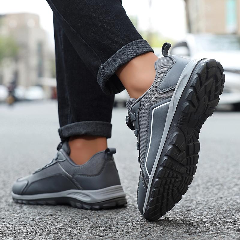 TUINANLE Mens Wide Fit Sneakers Breathable PU Casual Trainers Outdoor Flat Large Size 39-48