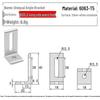 Adjustable 90-Degree Vertical Connector Bracket with Unequal Sides for Aluminum Profiles
