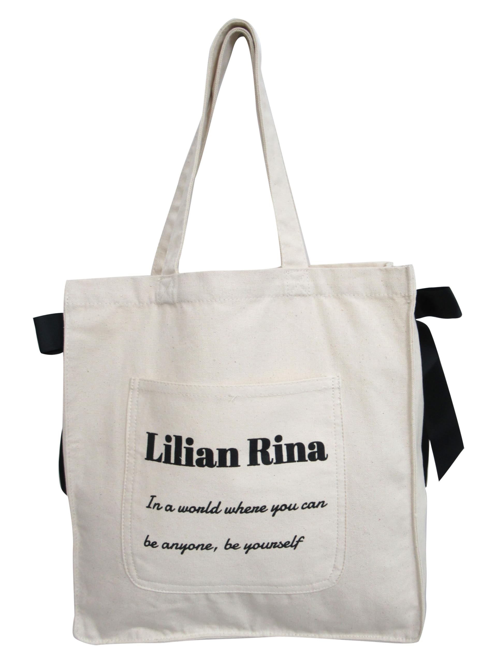 Июньская Джинсовая Лилиан Рина Сумка-тоут с боковой лентой, Черная