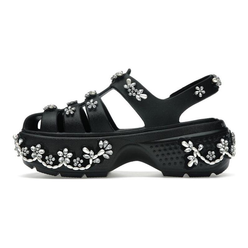 Simone Rocha x Crocs Stomp Fisherman Sandal Černé Unisex Tenisky 211428-001