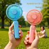 Portable USB Rechargeable Handheld Fan with Mobile Phone Holder