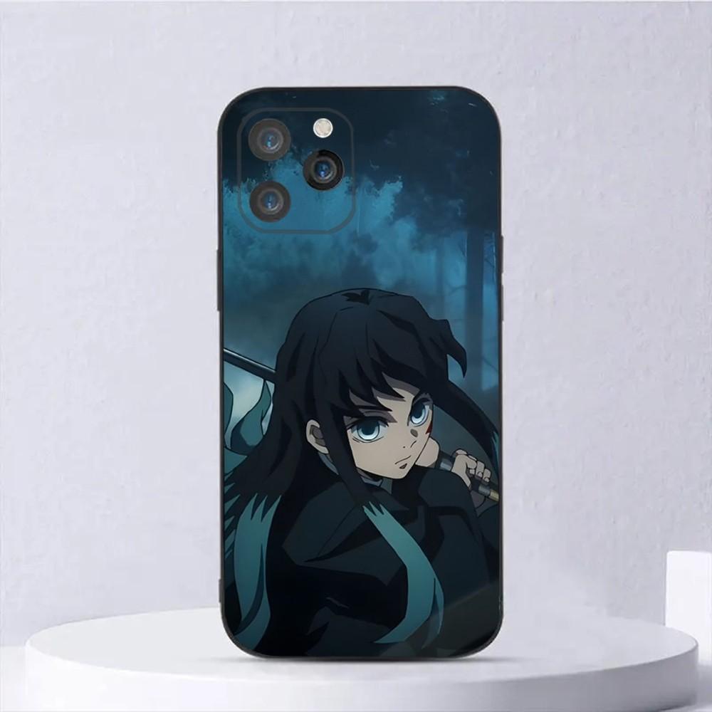 

Anime Muichiro Tokito Phone Case For iPhone 15,14,13,12,11,Plus,Pro Max,XS,X,XR,SE,Mini,8,7 Soft Silicone Black Cover iPhone12mini