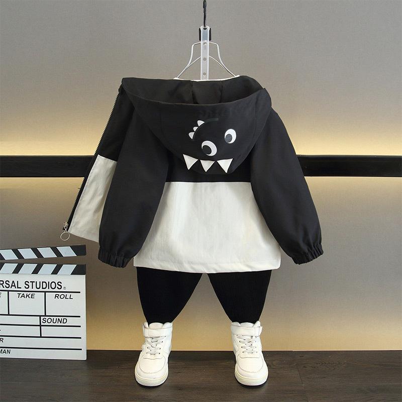 Cartoon Kapuzenoberteile Jungen und Mädchen Herbstjacke Frühling und Herbst Abschnitt der Kinder Herbst Dünne Jacke Kleines Baby