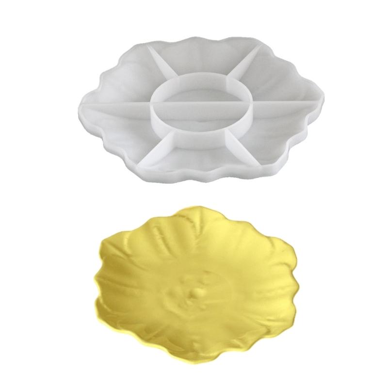 Handmade Resin Mold For Flower Leaf Jewelry Tray DIY Crafting Decorative Organiser Mould Reusable Art Project
